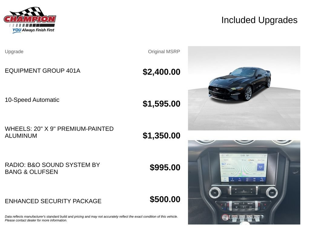 Used 2021 Ford Mustang GT Premium w/ Equipment Group 401A RWD image 7