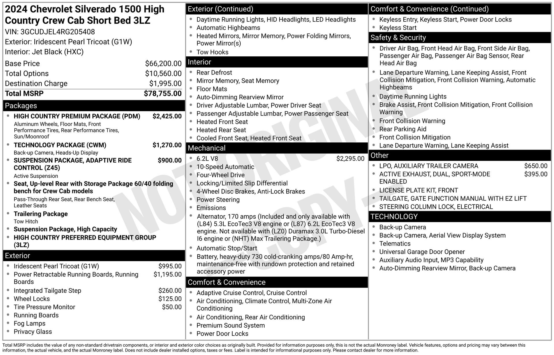 Used 2024 Chevrolet Silverado 1500 High Country w/ High Country Premium Package AWD/4WD image 4