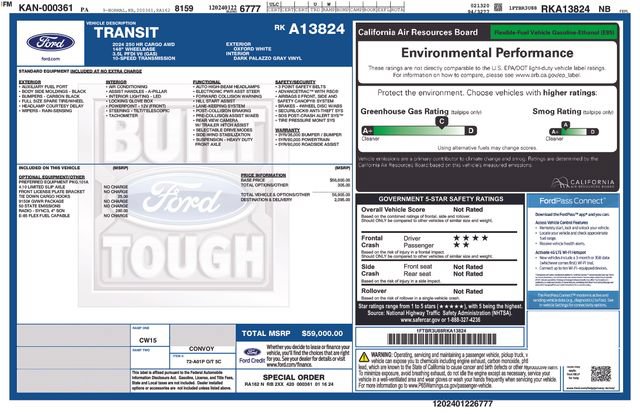 Used 2024 Ford Transit 250 148 High Roof Extended AWD image 6
