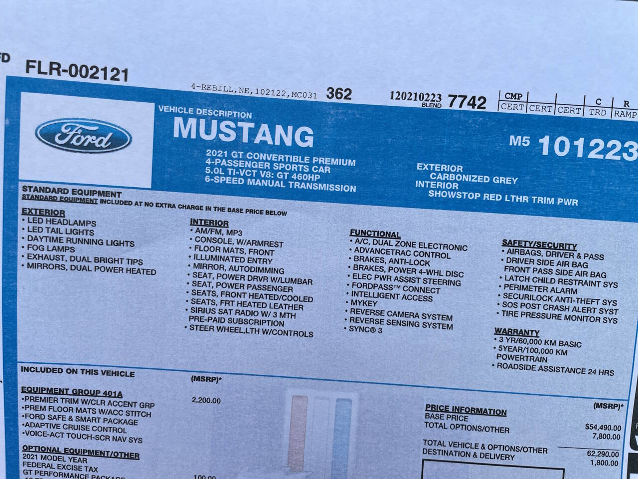 Used 2021 Ford Mustang GT Premium w/ GT Performance Package RWD image 8
