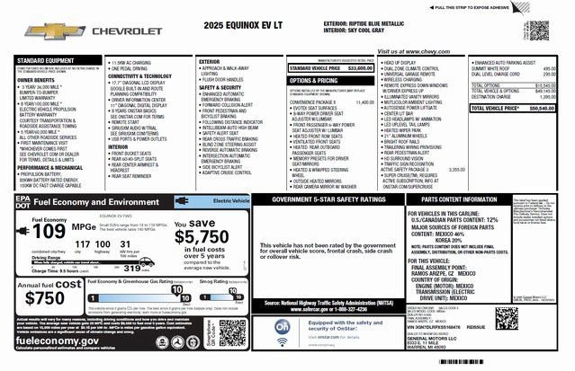 Used 2025 Chevrolet Equinox EV LT w/ Convenience Package II FWD image 40