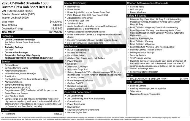Used 2025 Chevrolet Silverado 1500 Custom AWD/4WD image 70