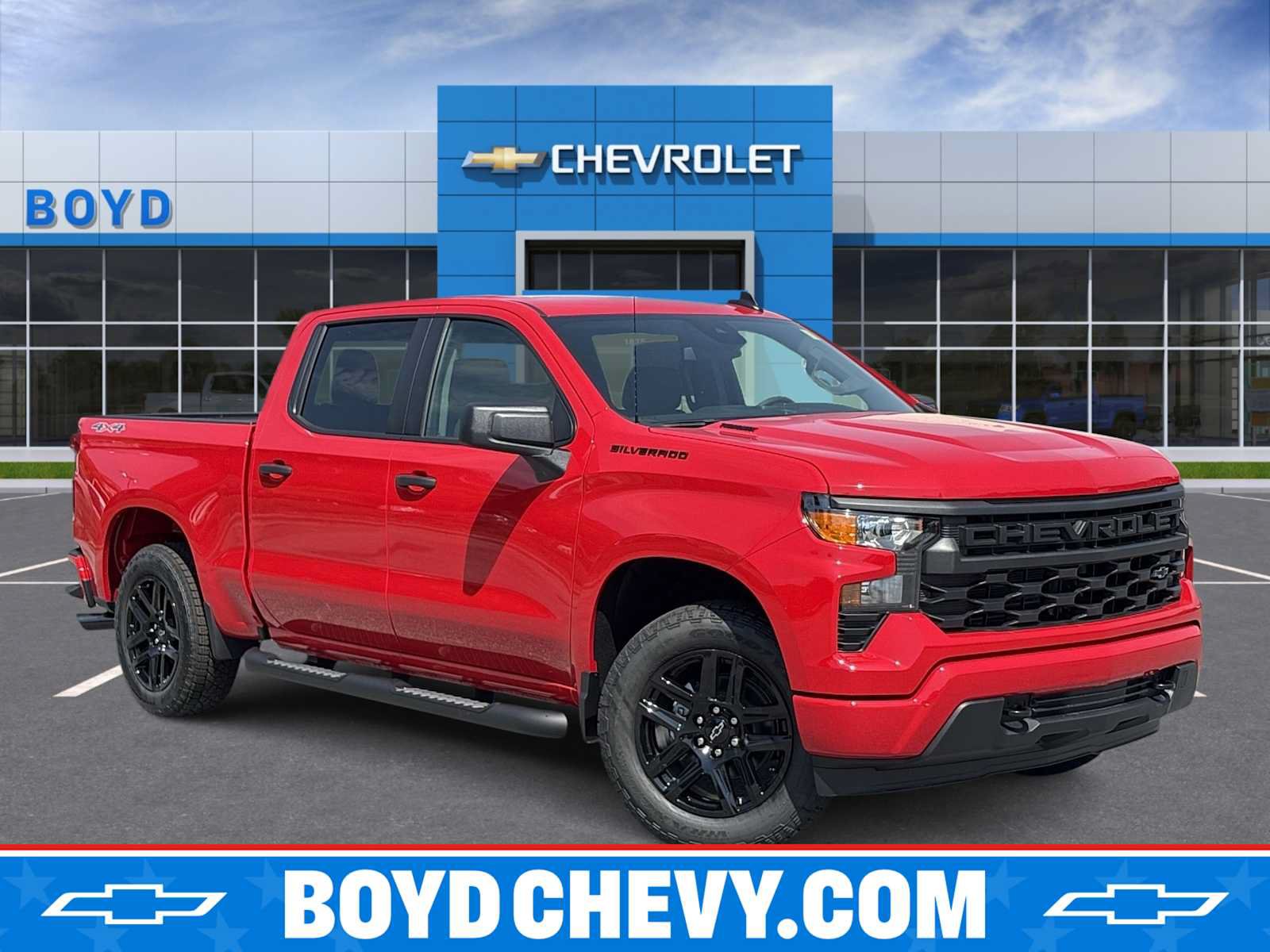New 2026 Chevrolet Silverado 1500 Custom w/ Turbomax Blackout Package AWD/4WD image 1