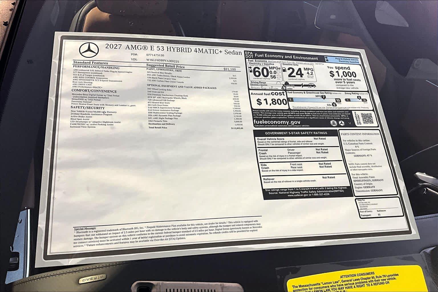 New 2027 Mercedes-Benz E 53 AMG e 4MATIC Sedan image 18