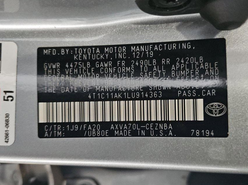 Used 2020 Toyota Camry LE image 13