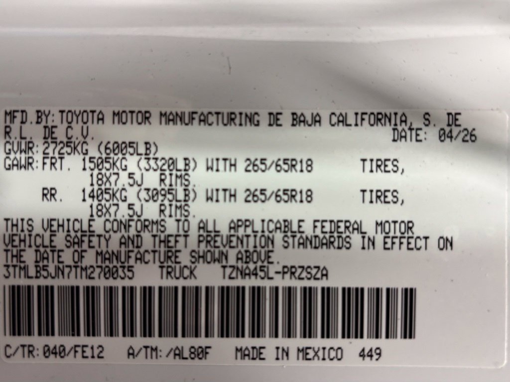 Used 2026 Toyota Tacoma TRD Sport AWD/4WD image 11