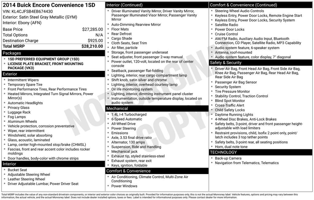 Used 2014 Buick Encore Convenience image 7