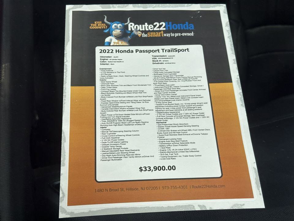 Certified 2022 Honda Passport TrailSport image 40