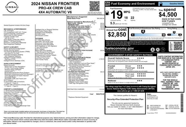 Used 2024 Nissan Frontier PRO-4X w/ Pro Premium Package image 28