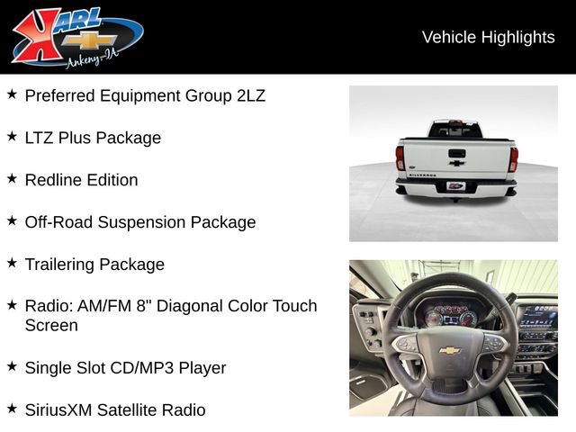 Used 2018 Chevrolet Silverado 1500 LTZ Z71 w/ Redline Edition AWD/4WD video 2