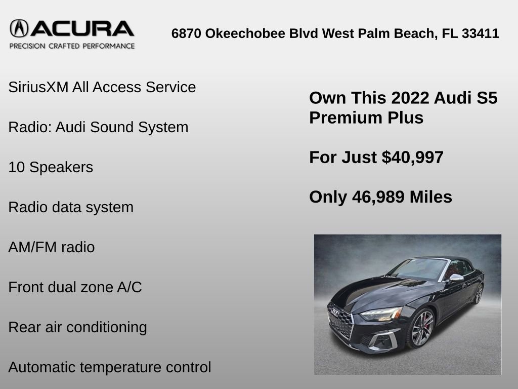 Used 2022 Audi S5 Premium Plus w/ Premium Plus Package image 33