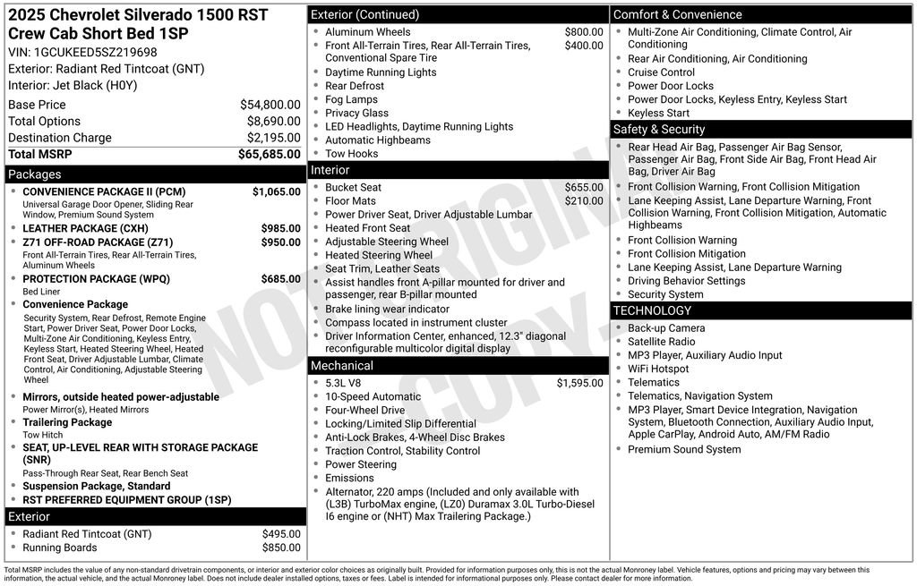 Used 2025 Chevrolet Silverado 1500 RST w/ Convenience Package II image 40