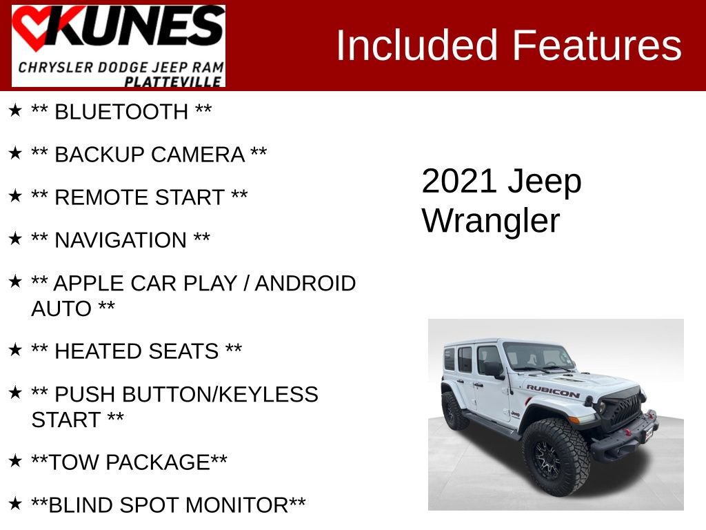 Used 2021 Jeep Wrangler Unlimited Rubicon image 2