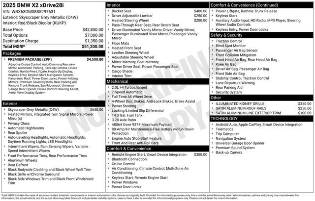 Certified 2025 BMW X2 xDrive28i w/ Premium Package image 40