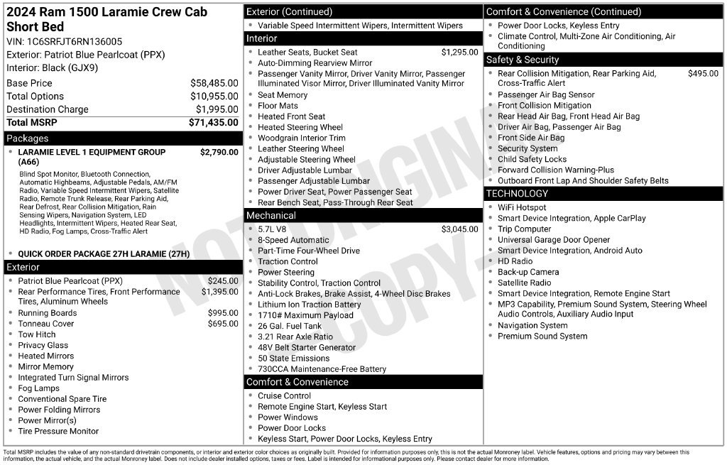 Used 2024 RAM 1500 Laramie AWD/4WD image 37
