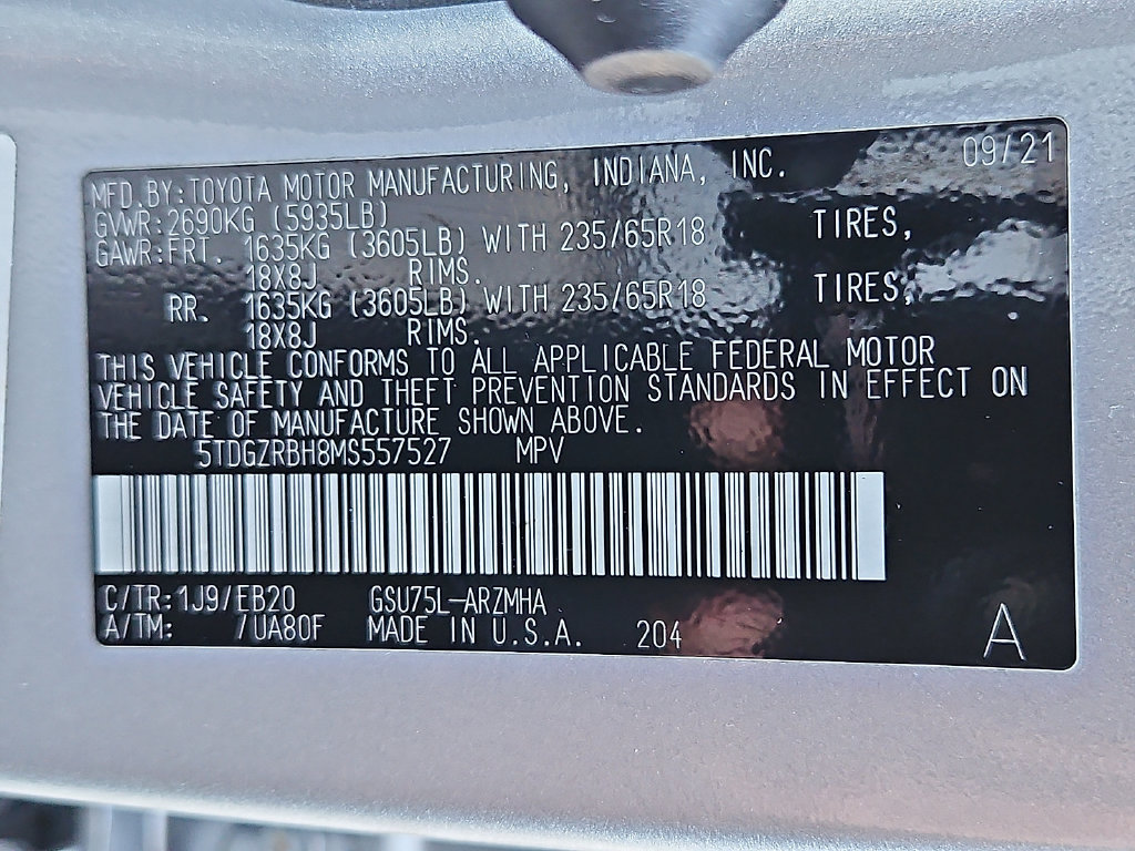 Certified 2021 Toyota Highlander XLE AWD/4WD image 29