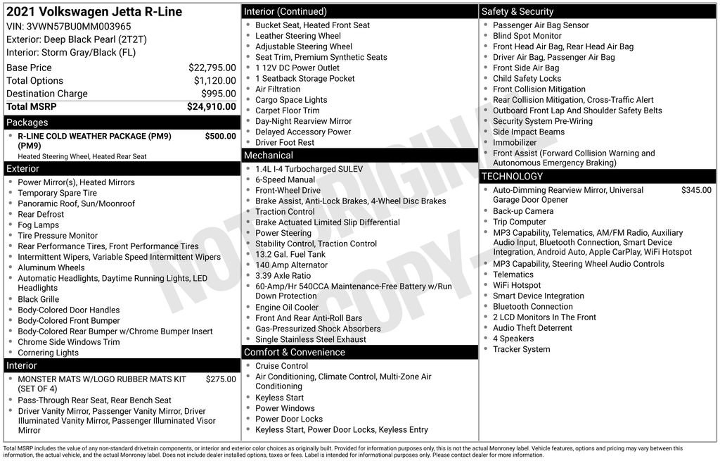 Certified 2021 Volkswagen Jetta R-Line FWD image 14
