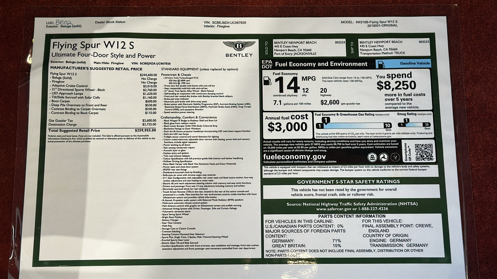 Used 2018 Bentley Flying Spur S W12 AWD/4WD image 33
