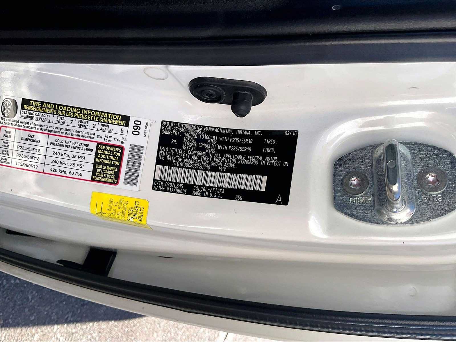 Used 2016 Toyota Sienna Limited FWD image 34