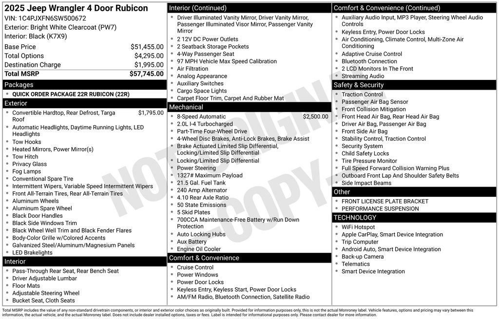 Used 2025 Jeep Wrangler Unlimited Rubicon AWD/4WD image 41