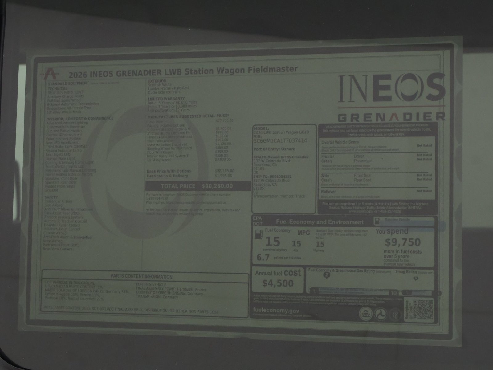 New 2026 INEOS Grenadier Station Wagon AWD/4WD image 23