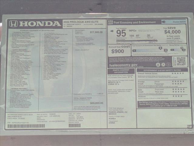 New 2026 Honda Prologue Elite image 18