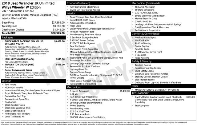 Used 2018 Jeep Wrangler Unlimited Sport image 15