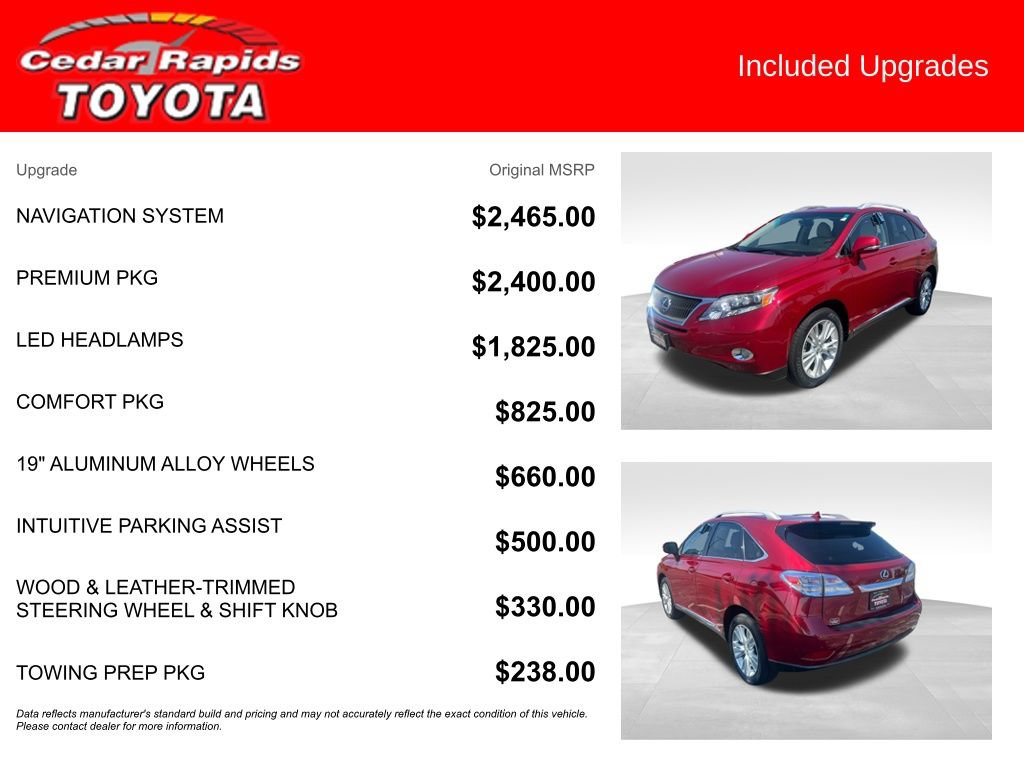 Used 2011 Lexus RX 450h AWD w/ Premium Pkg image 6