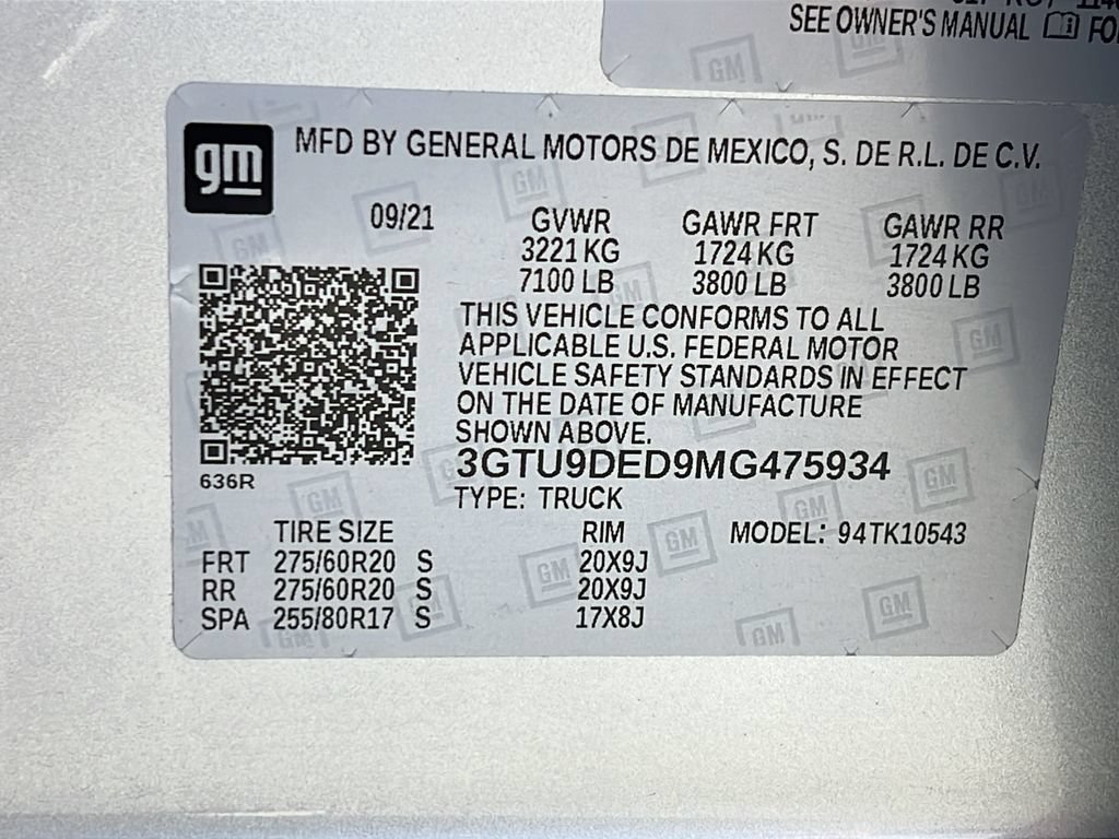 Used 2021 GMC Sierra 1500 SLT w/ SLT Premium Package AWD/4WD image 24