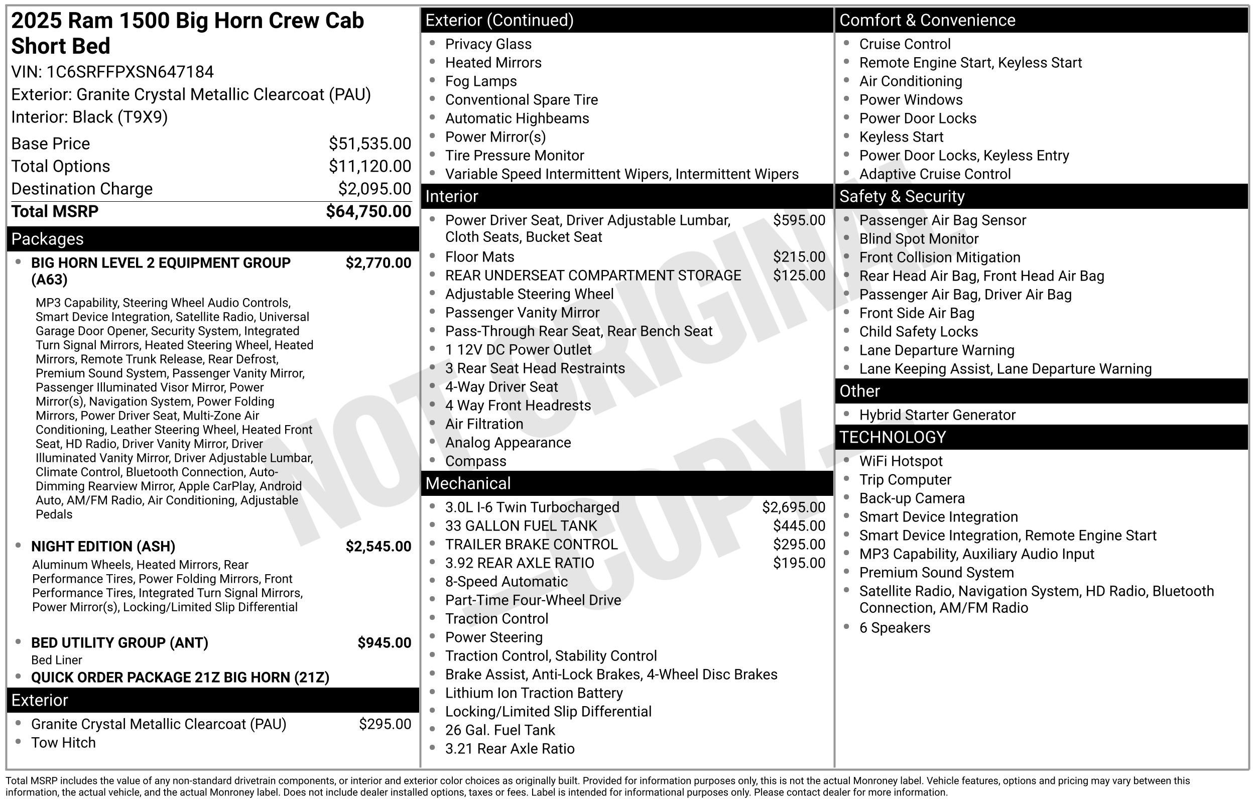 Used 2025 RAM 1500 Big Horn AWD/4WD image 2