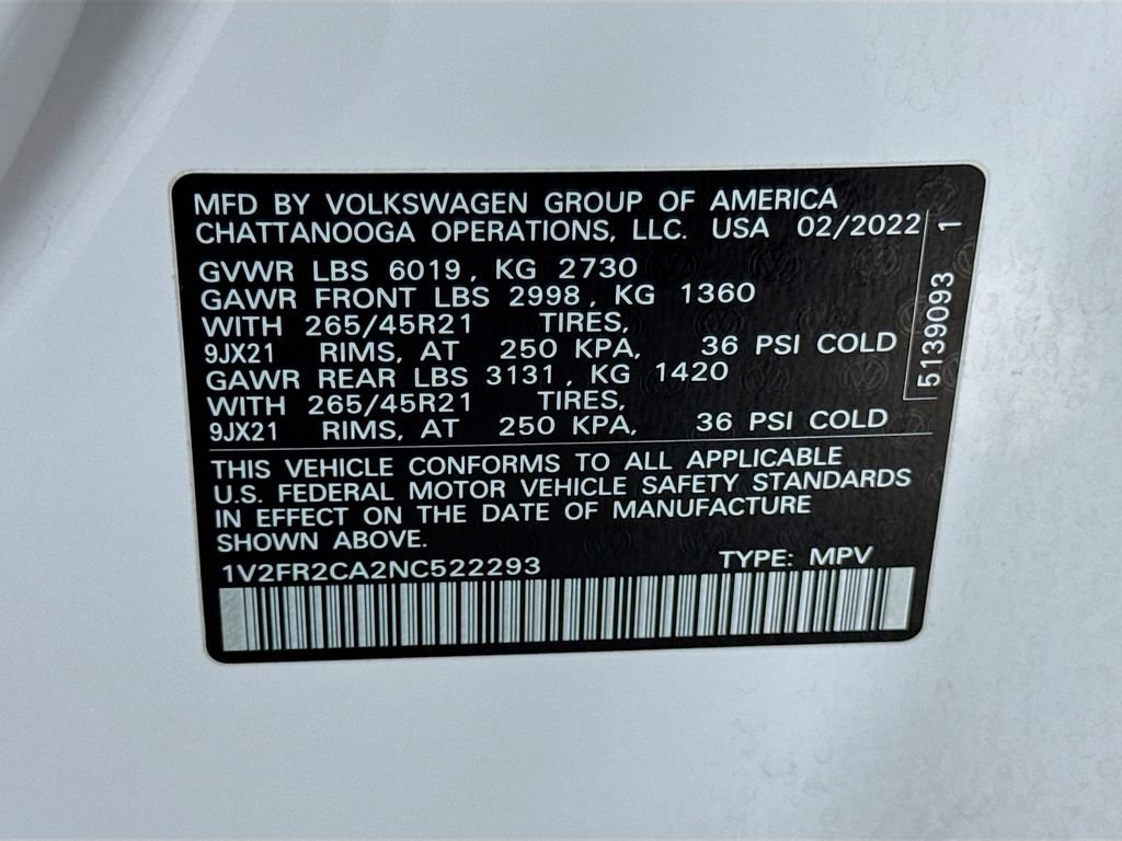Used 2022 Volkswagen Atlas SEL Premium AWD/4WD image 48