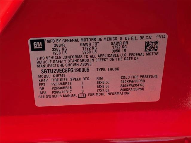 Used 2015 GMC Sierra 1500 SLT w/ Driver Alert Package AWD/4WD image 24