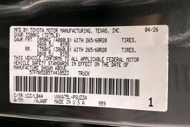 New 2026 Toyota Tundra 1794 Edition AWD/4WD image 13
