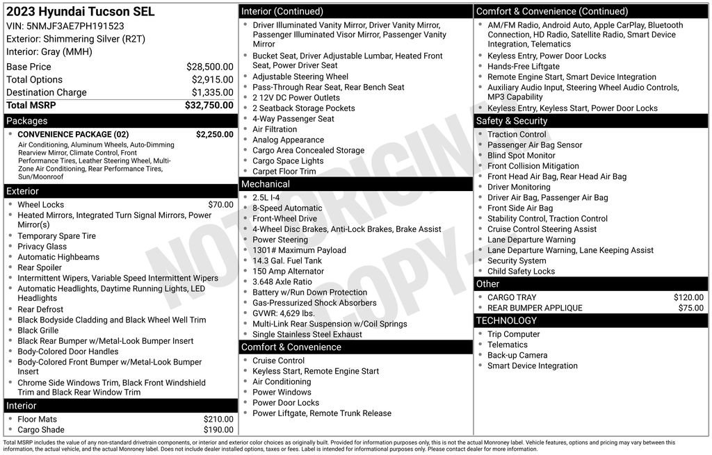 Used 2023 Hyundai Tucson SEL w/ Convenience Package FWD image 35