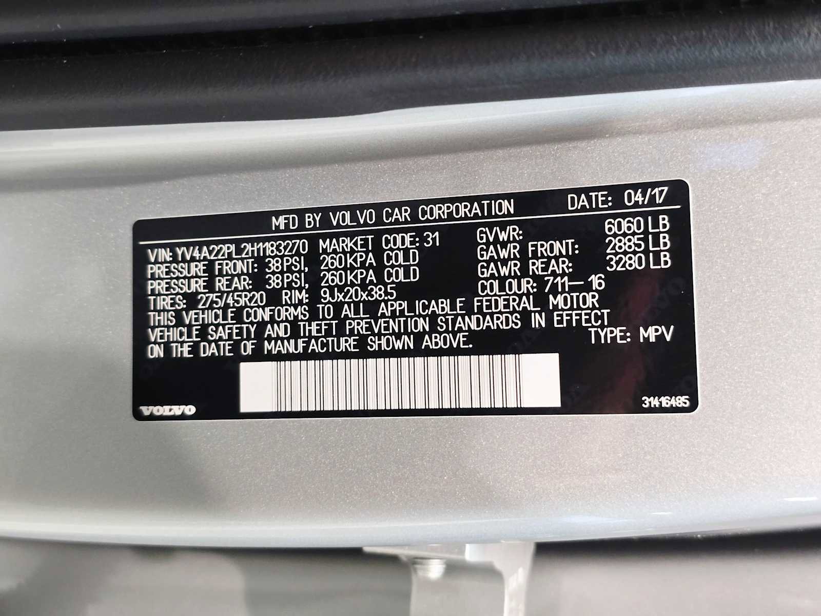 Used 2017 Volvo XC90 T6 Inscription w/ Vision Package image 29