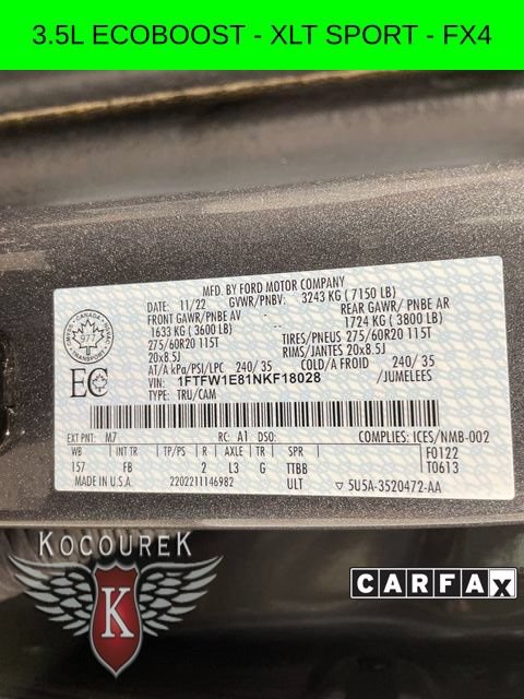 Used 2022 Ford F150 XLT w/ Equipment Group 302A High AWD/4WD image 26