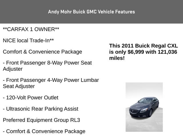 Used 2011 Buick Regal CXL w/ RL3 Preferred Equipment Group FWD image 4