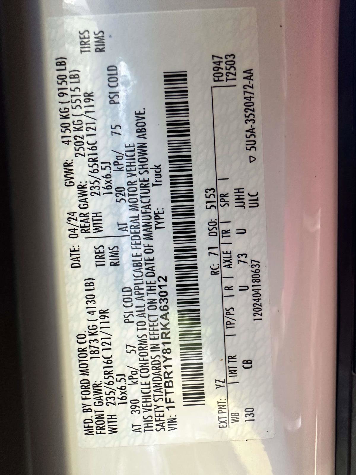 Used 2024 Ford Transit 250 Low Roof w/ Exterior Upgrade Package image 31