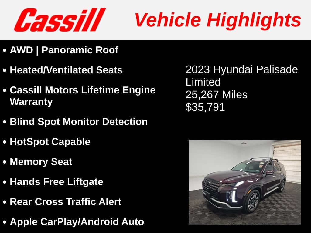 Used 2023 Hyundai Palisade Limited AWD/4WD image 3