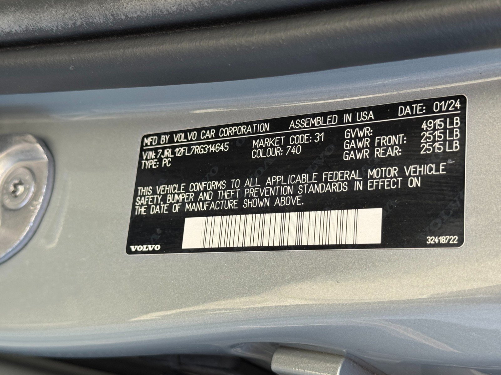 Used 2024 Volvo S60 B5 Plus w/ Climate Package FWD image 48