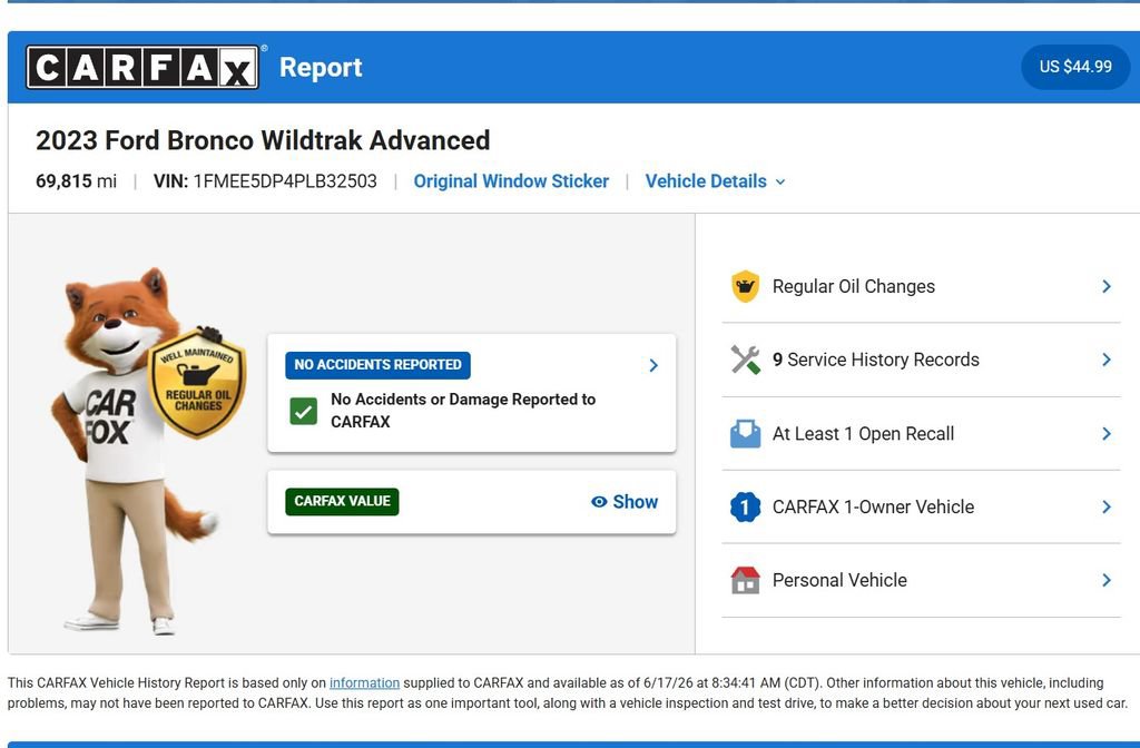 Used 2023 Ford Bronco Wildtrak AWD/4WD image 10