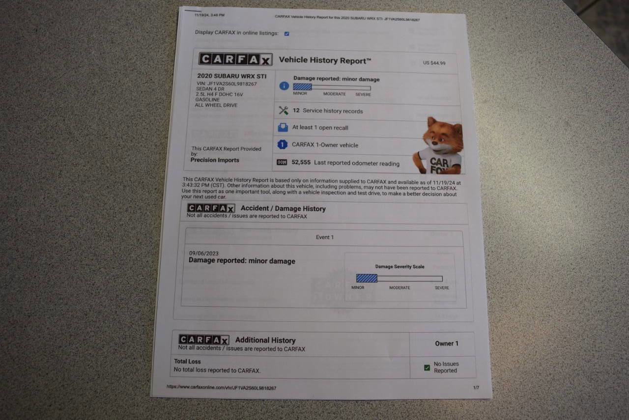 Used 2020 Subaru WRX STI w/ Popular Package #1 image 51