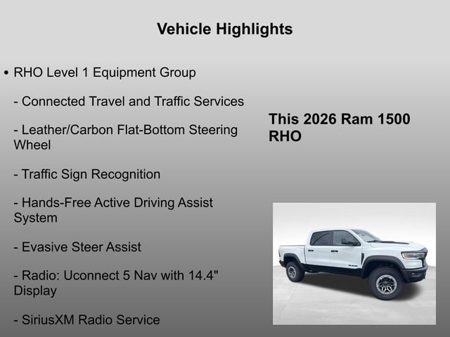 New 2026 RAM 1500 RHO w/ RHO Level 1 Equipment Group AWD/4WD image 37