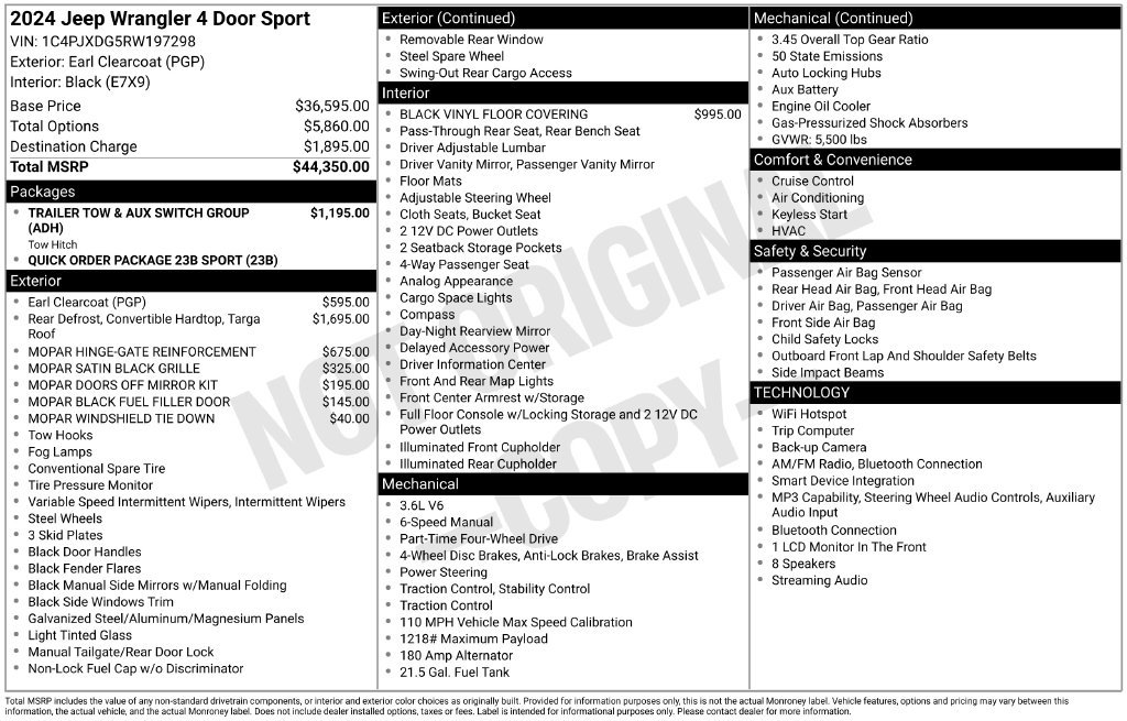 Used 2024 Jeep Wrangler Unlimited Sport AWD/4WD image 32