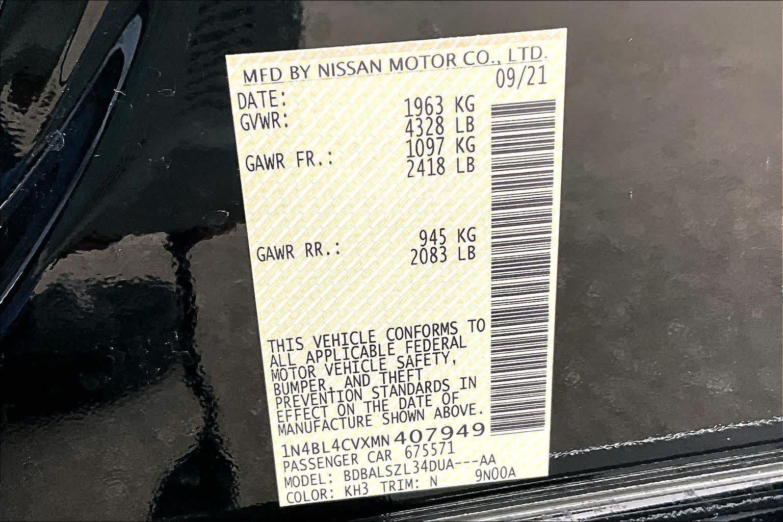 Certified 2021 Nissan Altima 2.5 SR FWD image 33