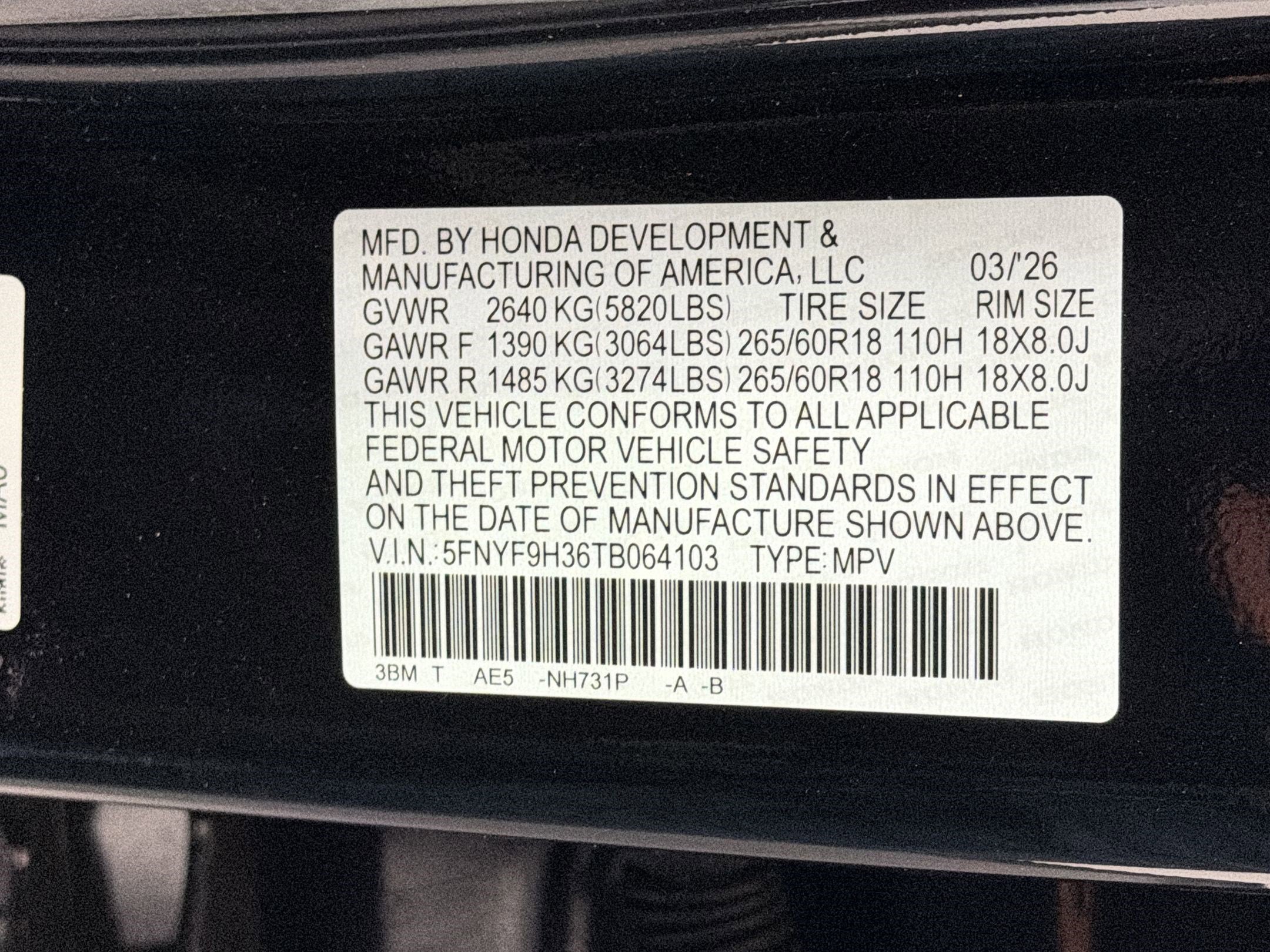 New 2026 Honda Passport RTL image 20