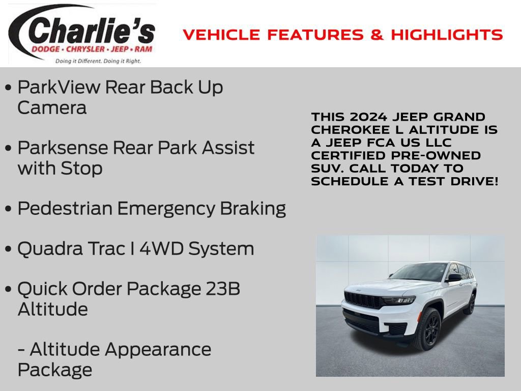 Certified 2024 Jeep Grand Cherokee L Laredo image 13