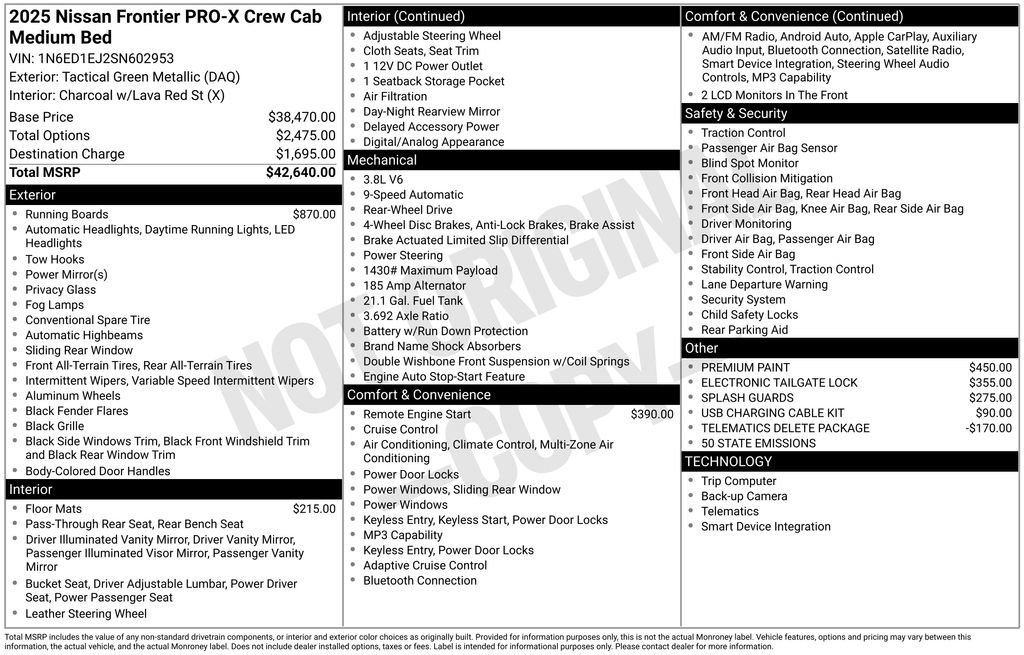 Certified 2025 Nissan Frontier Pro-X RWD image 5