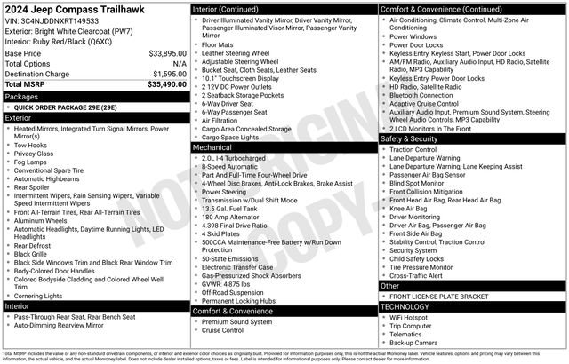 Used 2024 Jeep Compass Trailhawk image 47