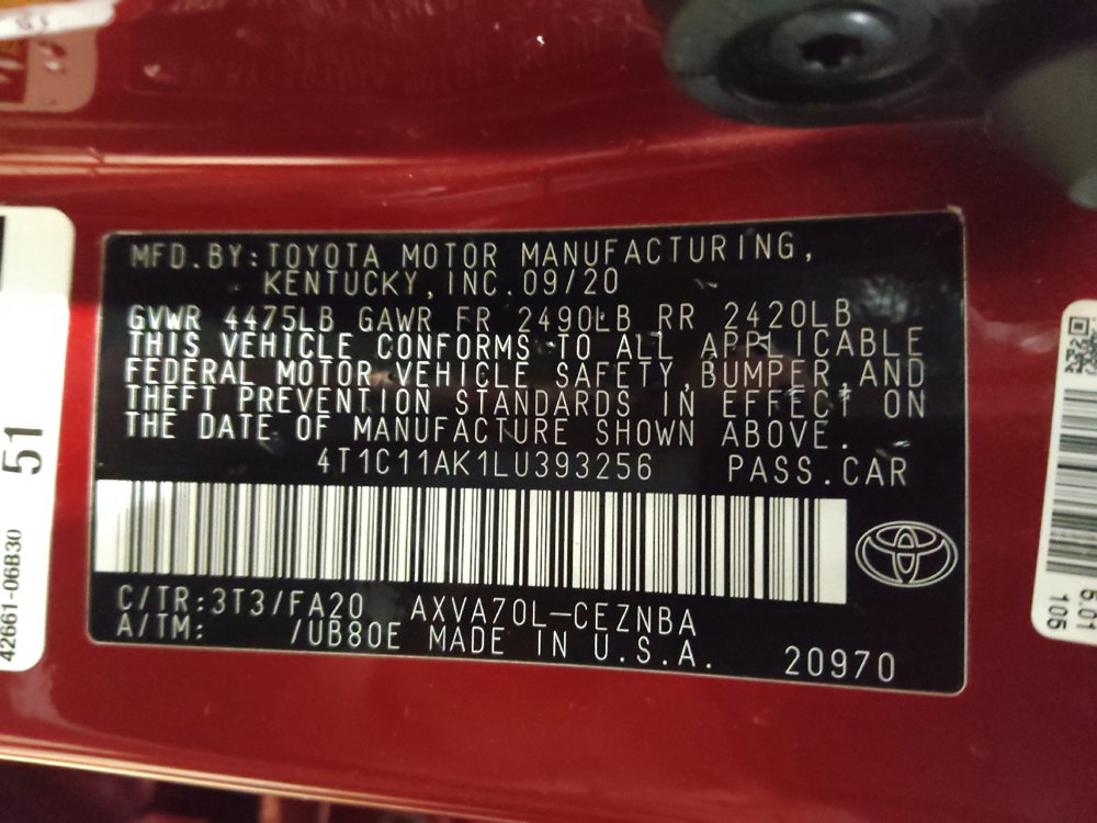 Used 2020 Toyota Camry LE FWD image 33